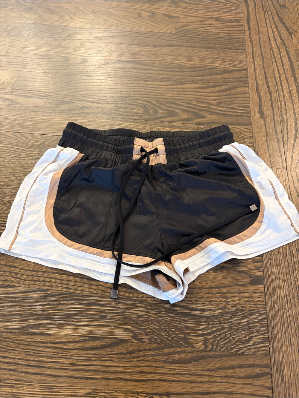 Koral Black, White & Beige Athletic Shorts